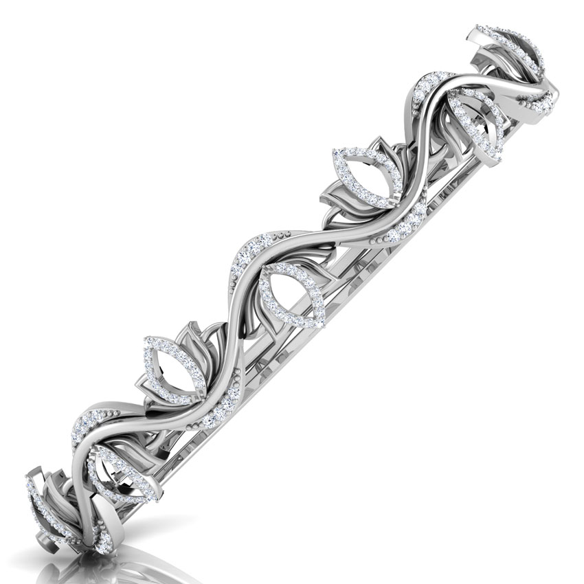 Lotus Wave Diamond Bracelet