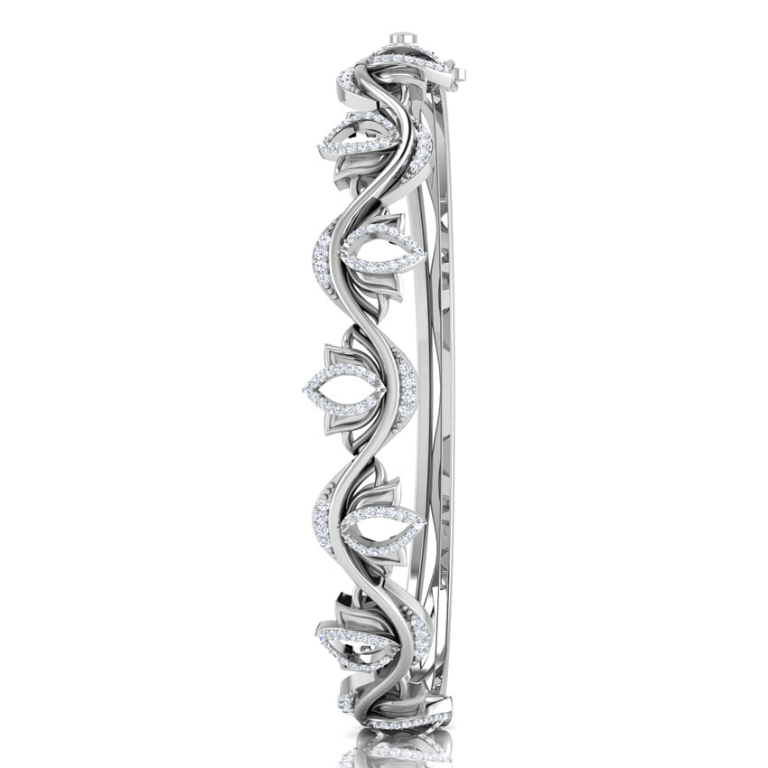 Lotus Wave Diamond Bracelet