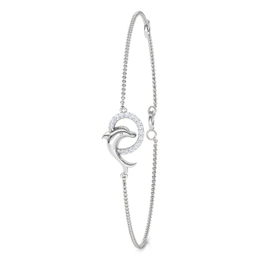 Charming Dolphin Kids Diamond Bracelet