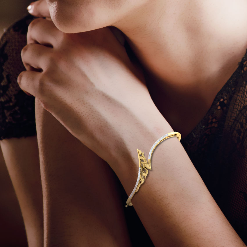 Ornate Curve Diamond Bracelet