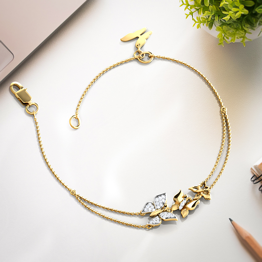 Butterfly Swarm Diamond Bracelet