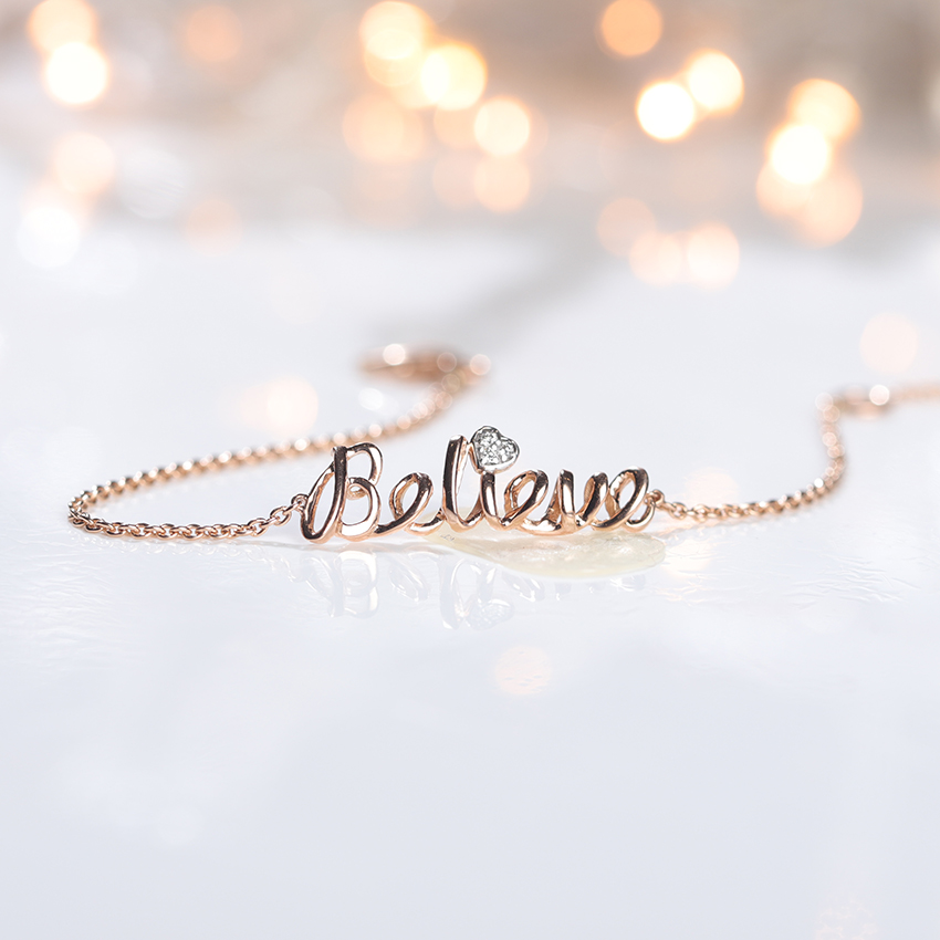 Believe Cursive Bracelet
