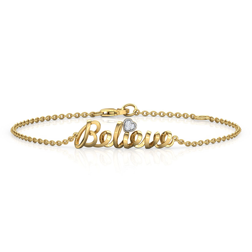 Believe Cursive Bracelet