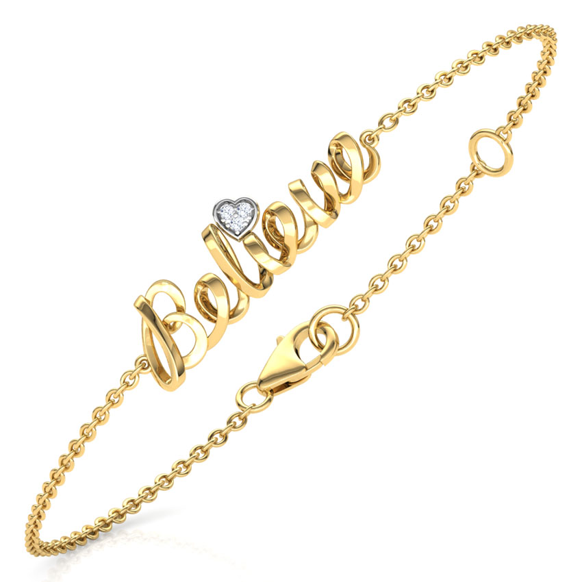 Believe Cursive Bracelet