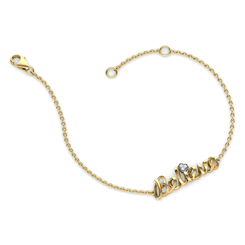 Believe Cursive Bracelet