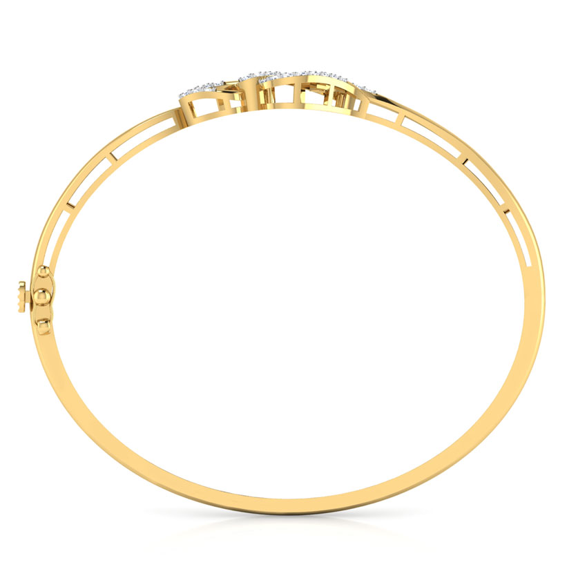 Curvy Leaf Diamond Bracelet