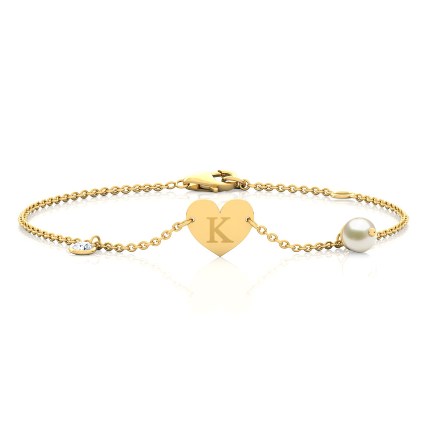 Alphabet K Pearl Bracelet Alphabet K Pearl Bracelet