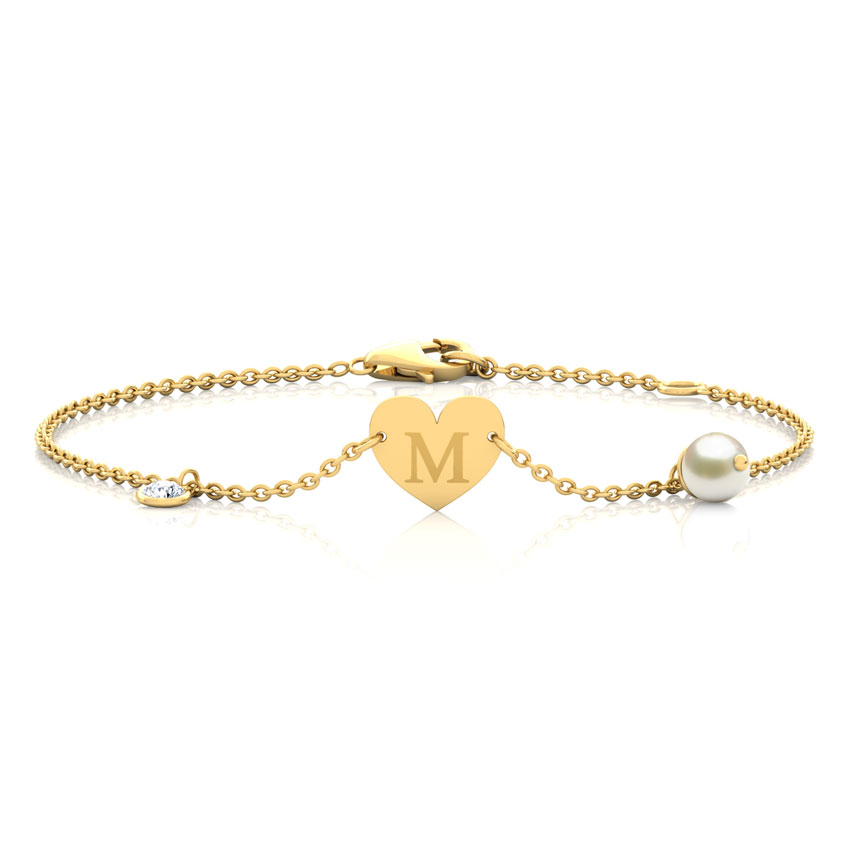 Alphabet M Pearl Bracelet Alphabet M Pearl Bracelet