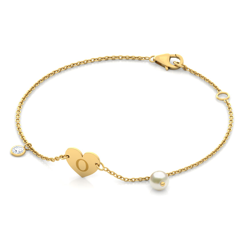 Alphabet O Pearl Bracelet