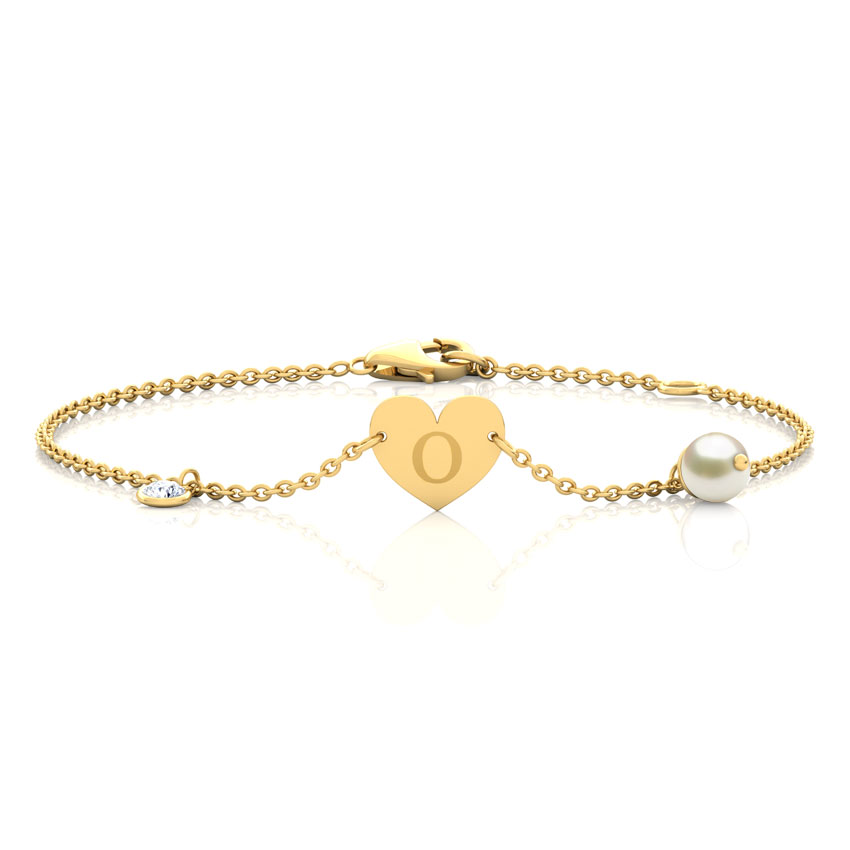 Alphabet O Pearl Bracelet