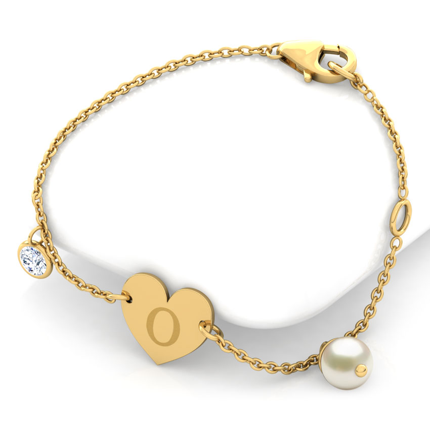 Alphabet O Pearl Bracelet