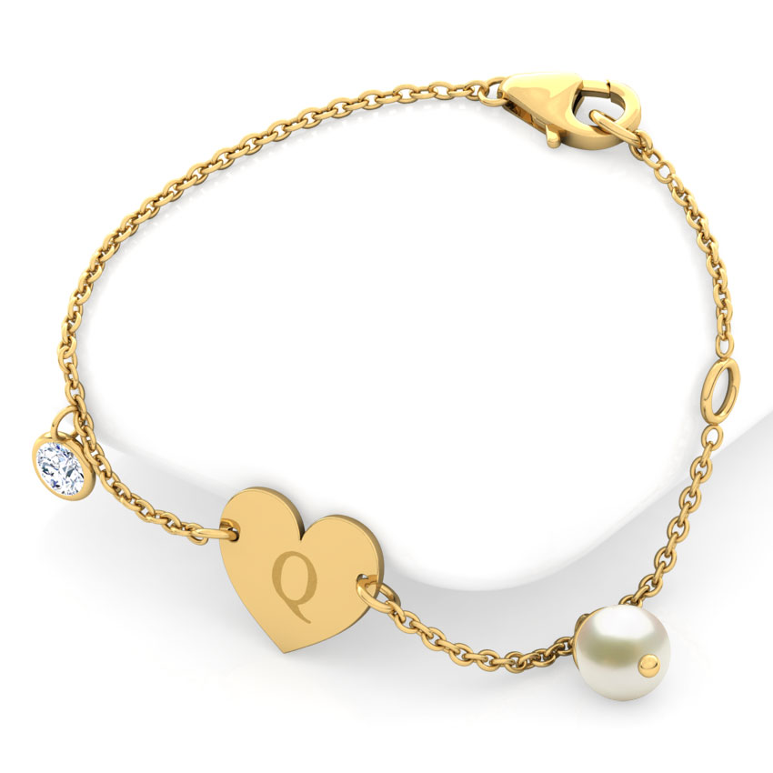 Alphabet Q Pearl Bracelet Alphabet Q Pearl Bracelet