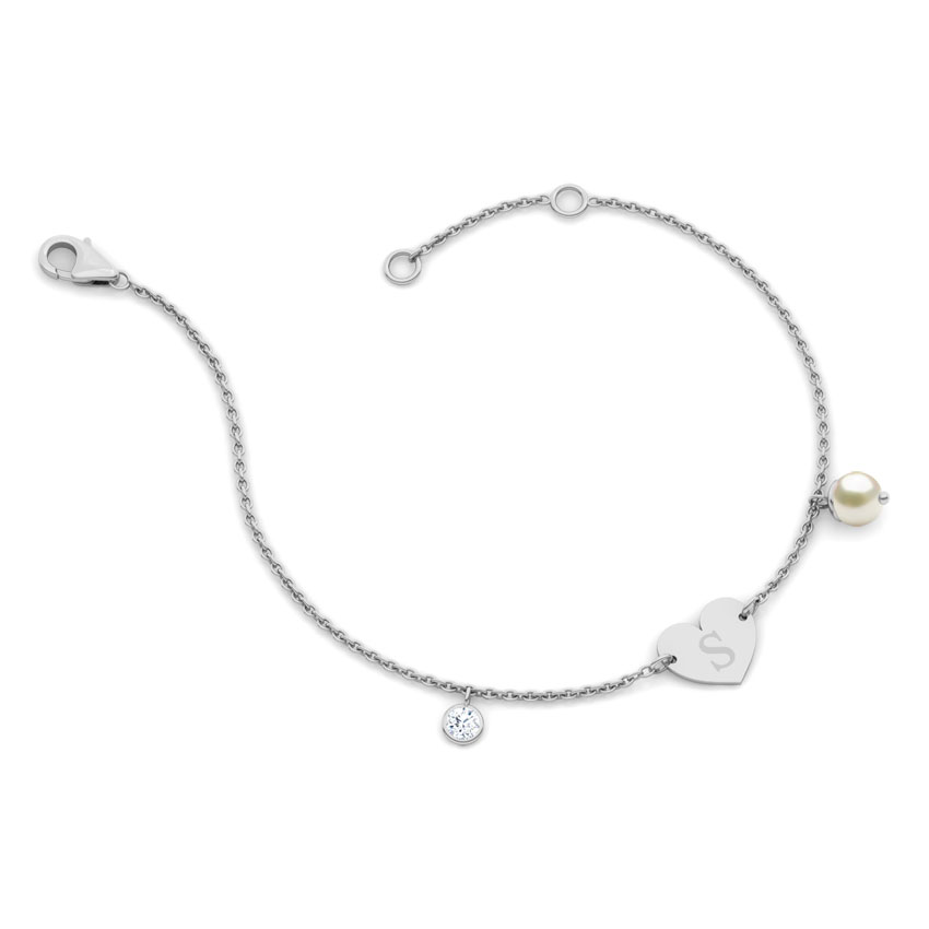 Alphabet S Pearl Bracelet