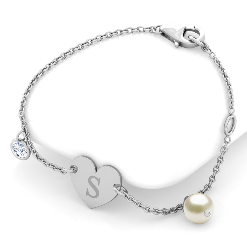 Alphabet S Pearl Bracelet
