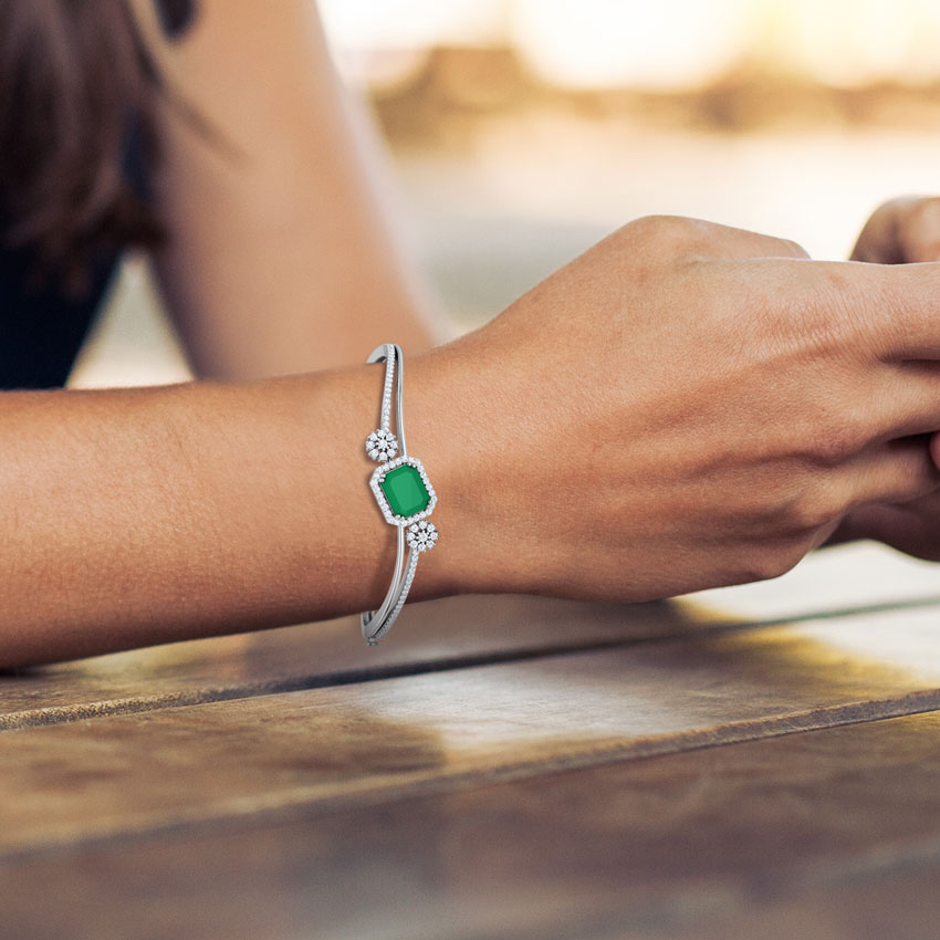 Dual Flower Gemstone Bracelet