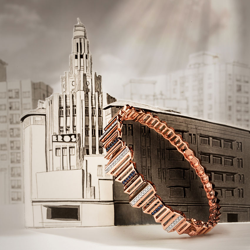 Eros Graduating Zigzag Diamond Bracelet