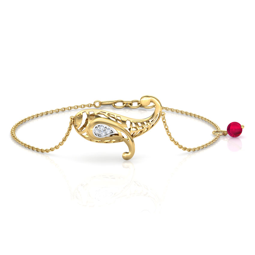 Elegant Paisley Gemstone Bracelet