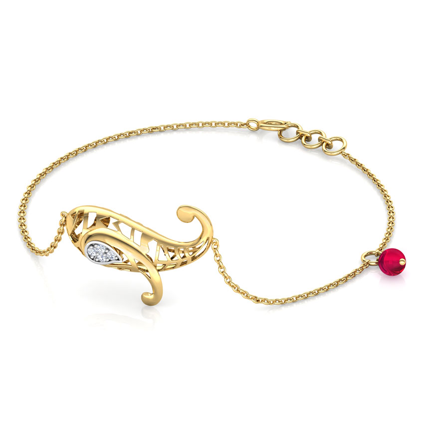 Elegant Paisley Gemstone Bracelet