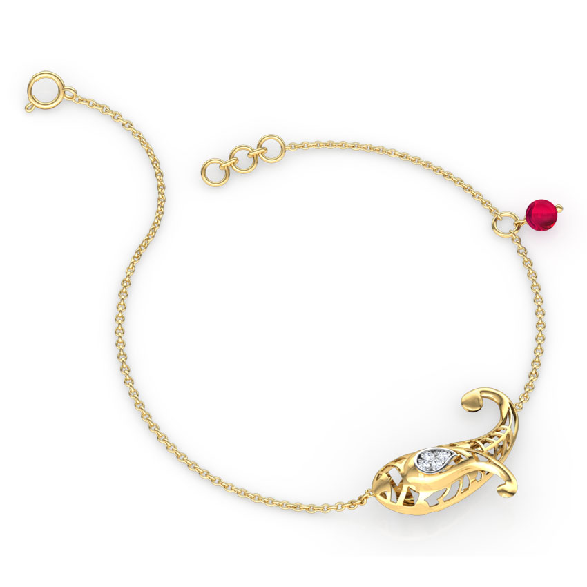 Elegant Paisley Gemstone Bracelet