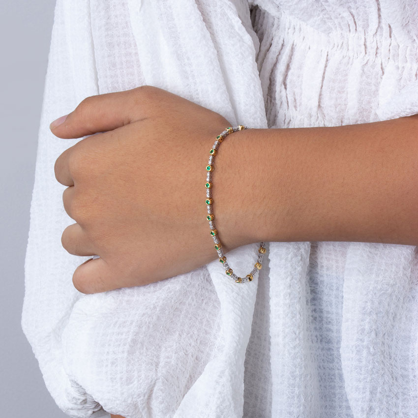 Glitter Tennis Gemstone Bracelet