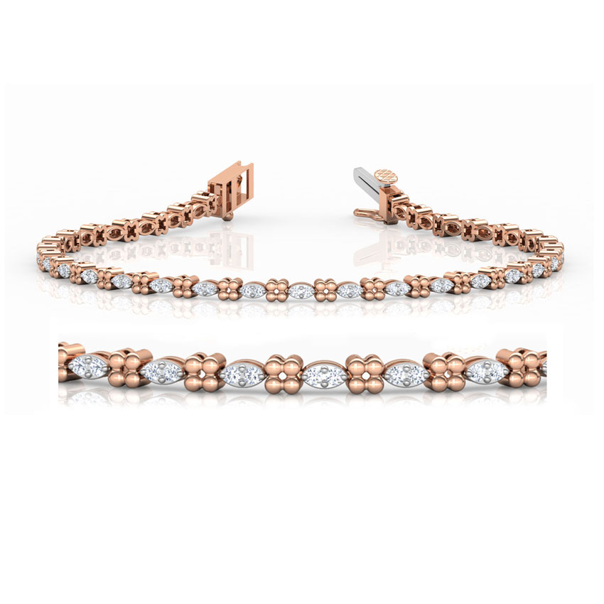Twinkle Floret Tennis Diamond Bracelet