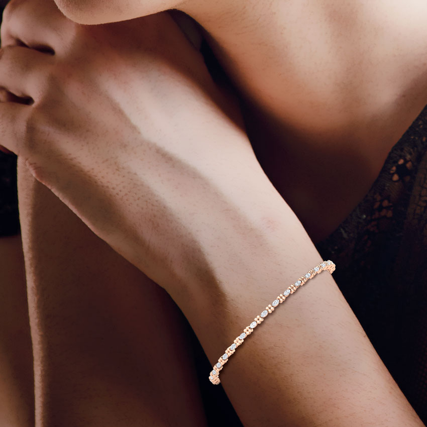 Twinkle Floret Tennis Diamond Bracelet