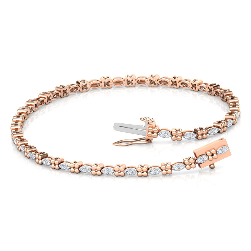 Twinkle Floret Tennis Diamond Bracelet