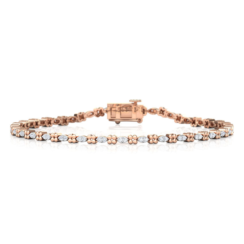 Twinkle Floret Tennis Diamond Bracelet