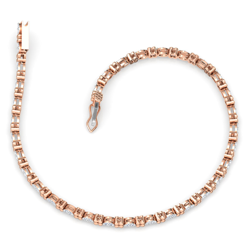 Twinkle Floret Tennis Diamond Bracelet