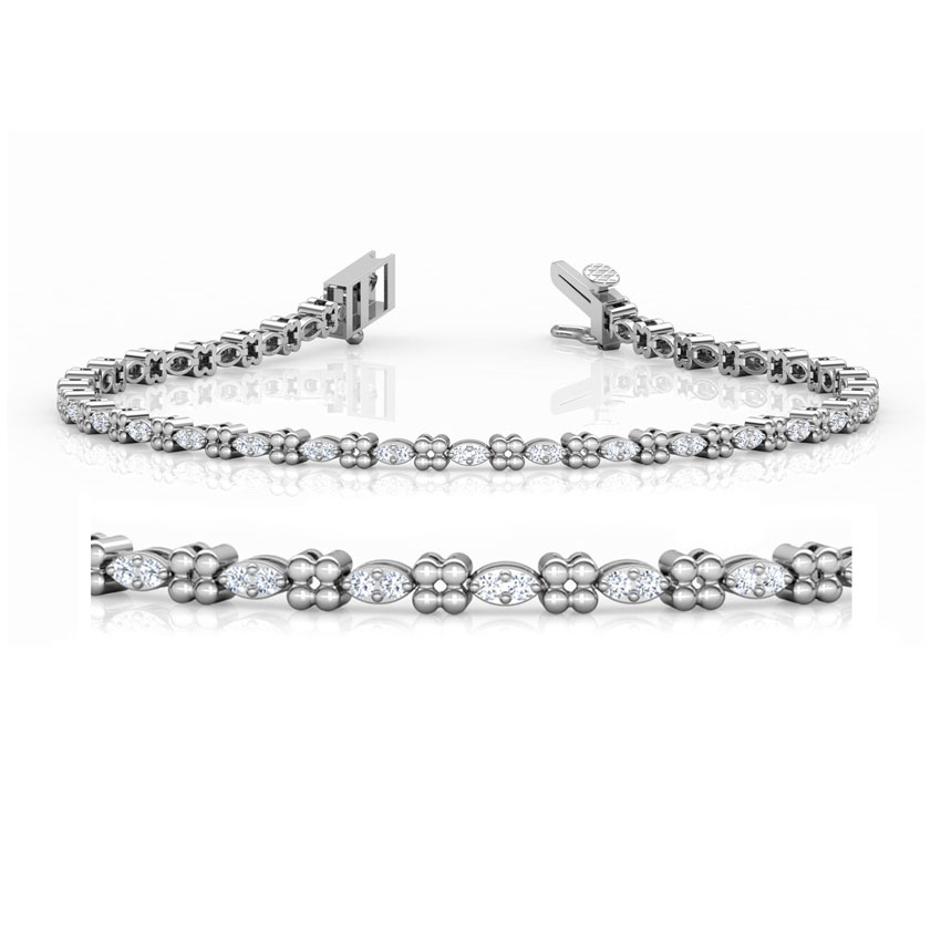 Twinkle Floret Tennis Diamond Bracelet