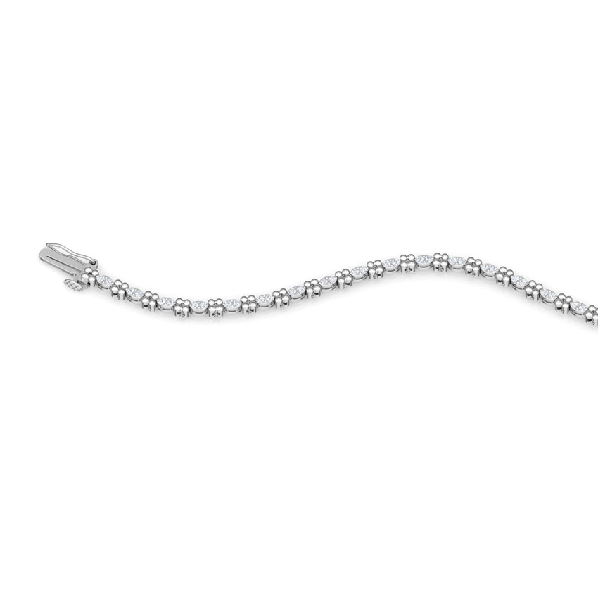 Twinkle Floret Tennis Diamond Bracelet
