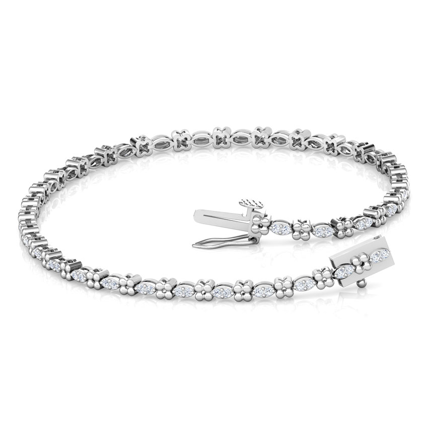 Twinkle Floret Tennis Diamond Bracelet
