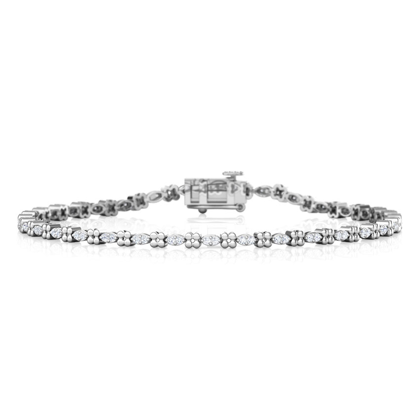 Twinkle Floret Tennis Diamond Bracelet