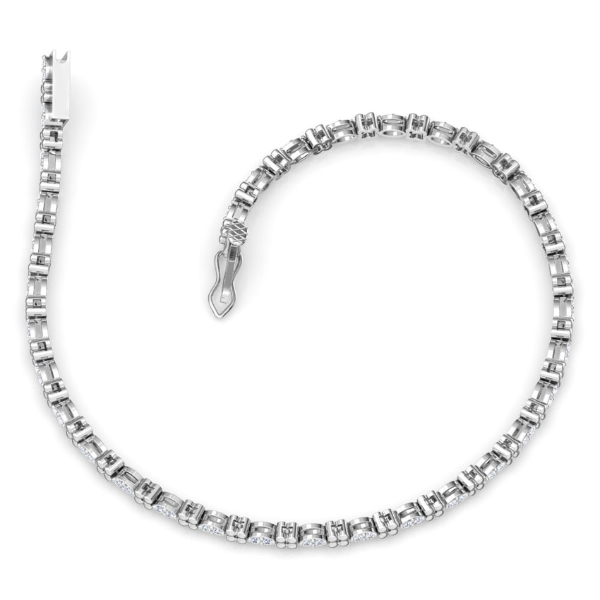 Twinkle Floret Tennis Diamond Bracelet