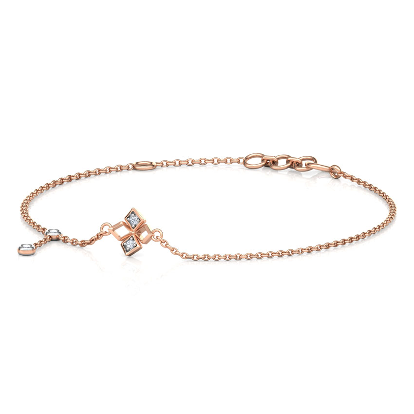 Blooming Diamond Charm Bracelet