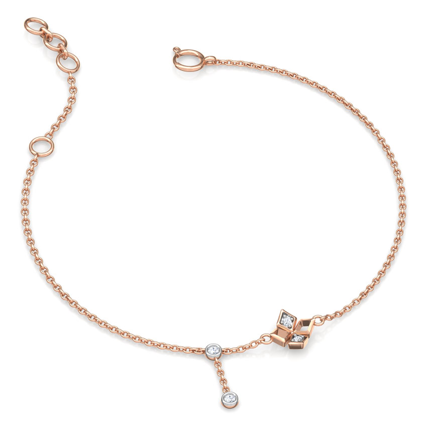 Blooming Diamond Charm Bracelet