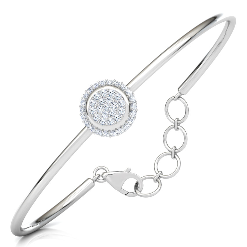 Halo Cluster Diamond Bracelet