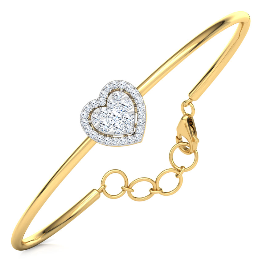 Halo Heart Diamond Bracelet