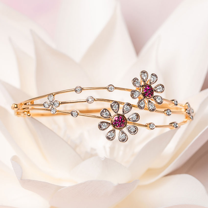 Duo Daisy Gemstone Bracelet