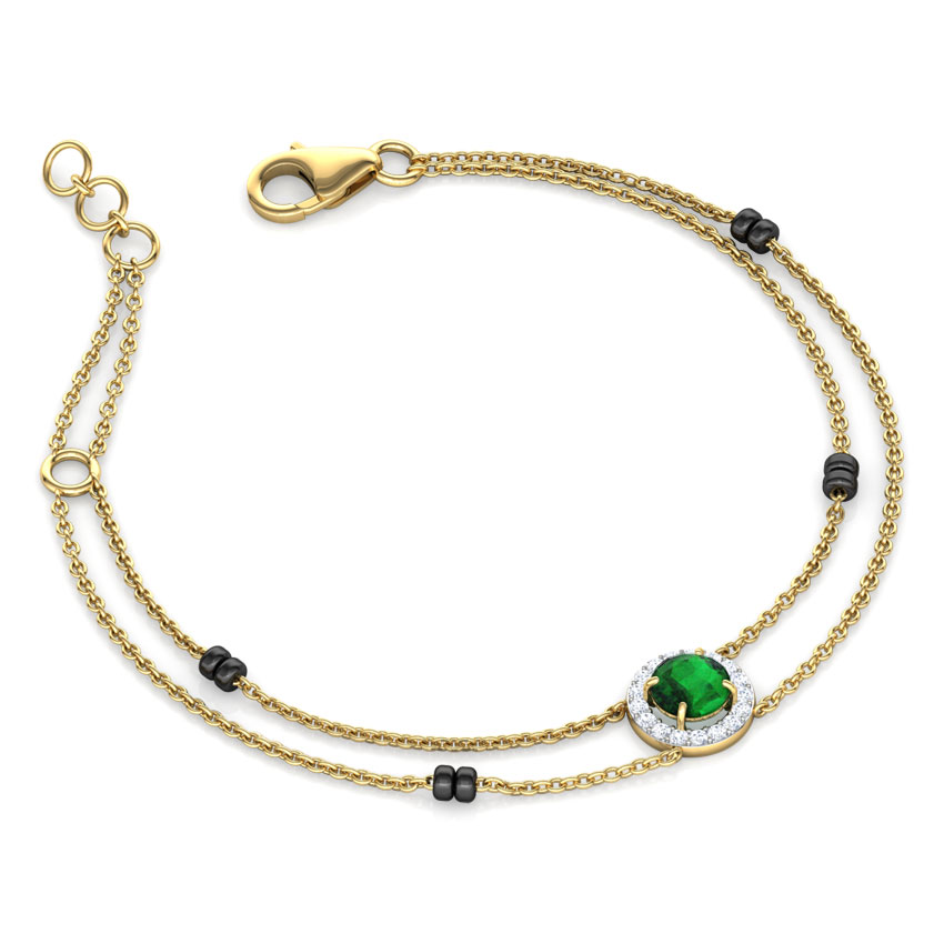 Aakriti Gemstone Mangalsutra Bracelet