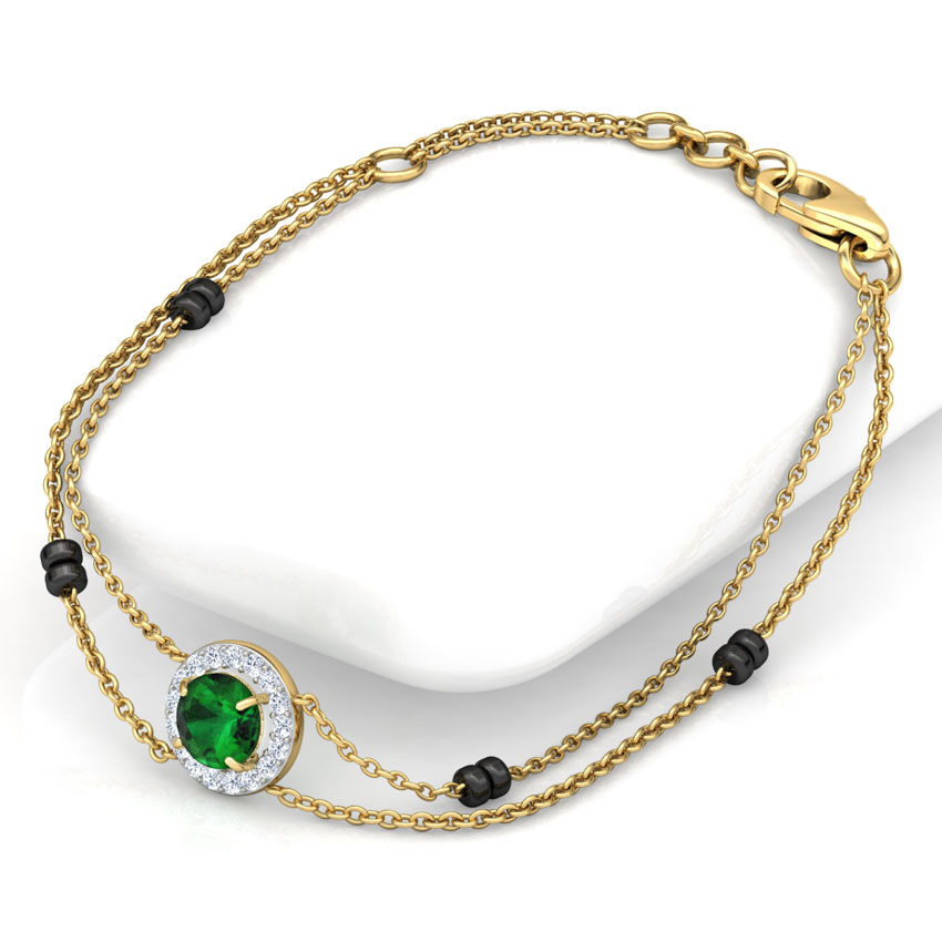 Aakriti Gemstone Mangalsutra Bracelet
