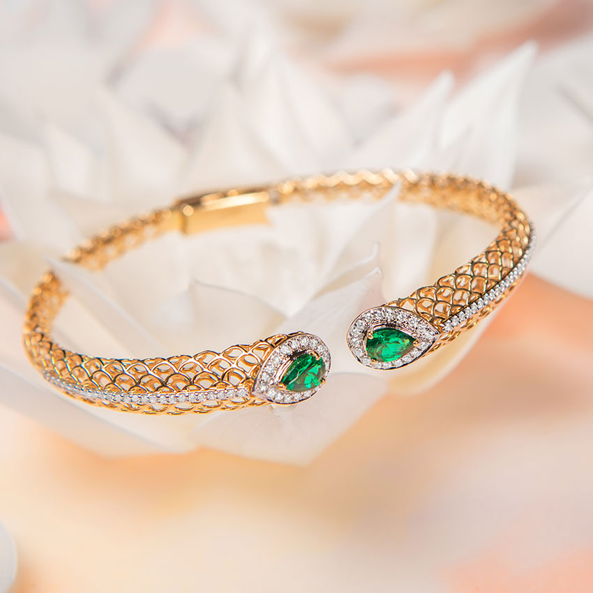 Kanika Drop Mesh Gemstone Bracelet