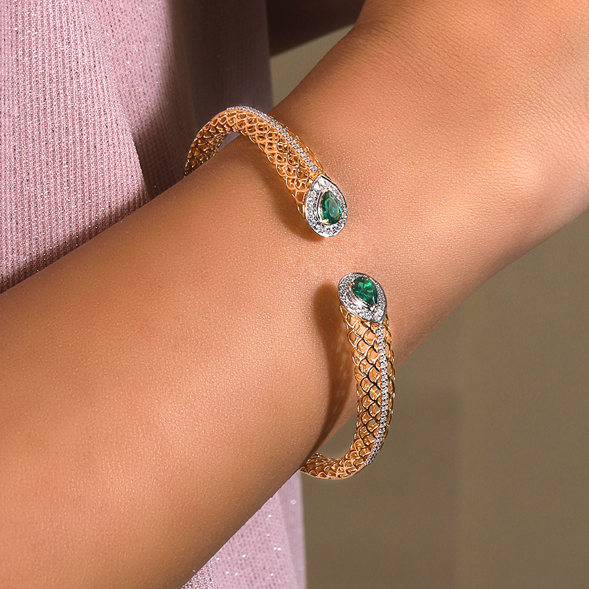 Kanika Drop Mesh Gemstone Bracelet