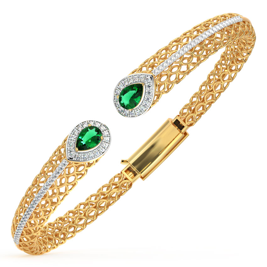 Kanika Drop Mesh Gemstone Bracelet