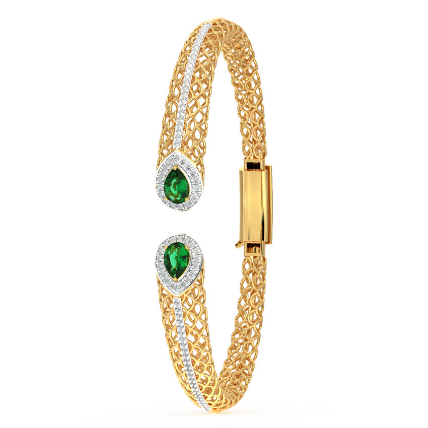 Kanika Drop Mesh Gemstone Bracelet