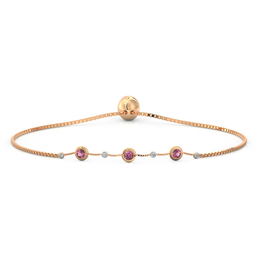 Diamond,Gemstone Bracelets 18 Karat Rose Gold Dewdrops Diamond Adjustable Bracelet