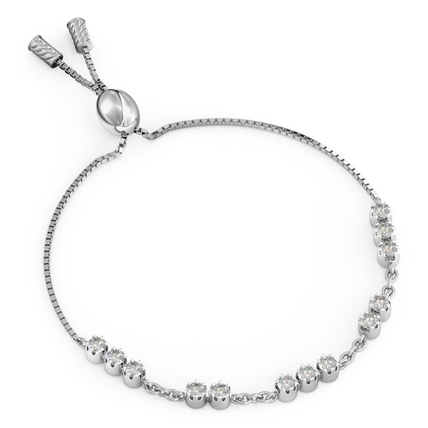 Diamond Array Adjustable Bracelet