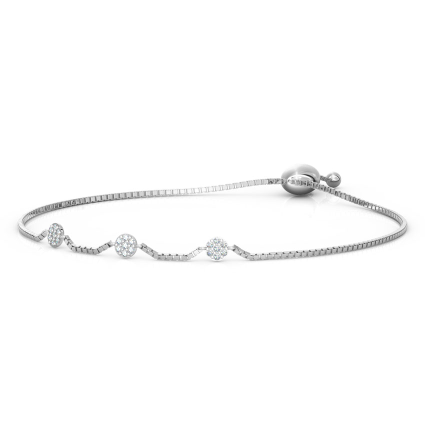 Cluster Diamond Adjustable Bracelet
