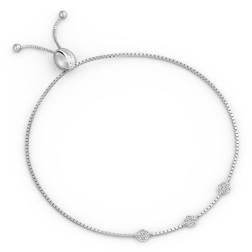 Cluster Diamond Adjustable Bracelet