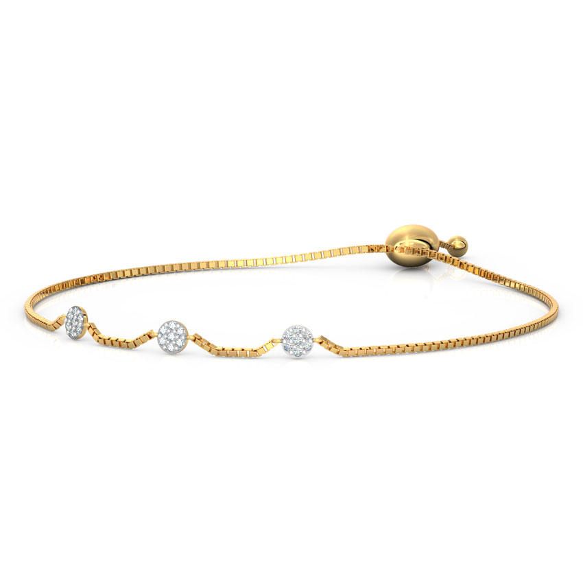 Cluster Diamond Adjustable Bracelet